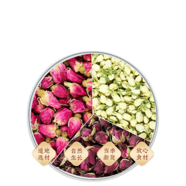 Rose rose jasmine tea Chinese herbal medicine combination health three flower tea Pingyin rose tea drinking wholesale commercial - Image 5