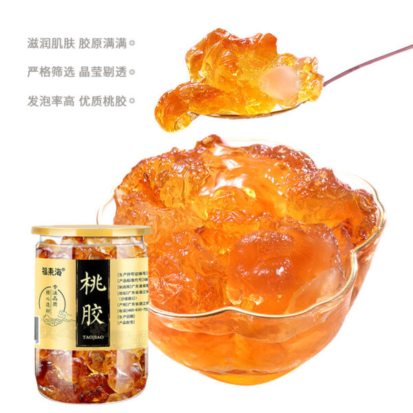 Fudonghai peach gum saponin rice Xueyan combination 520g with nourishing dessert peach pulp peach blossom tears - Image 4
