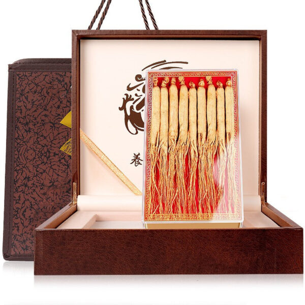 Fudonghai ginseng 150g high-end leather gift box, a whole ginseng lozenges soaked in water ginseng slices Changbai Mountain ginseng hair