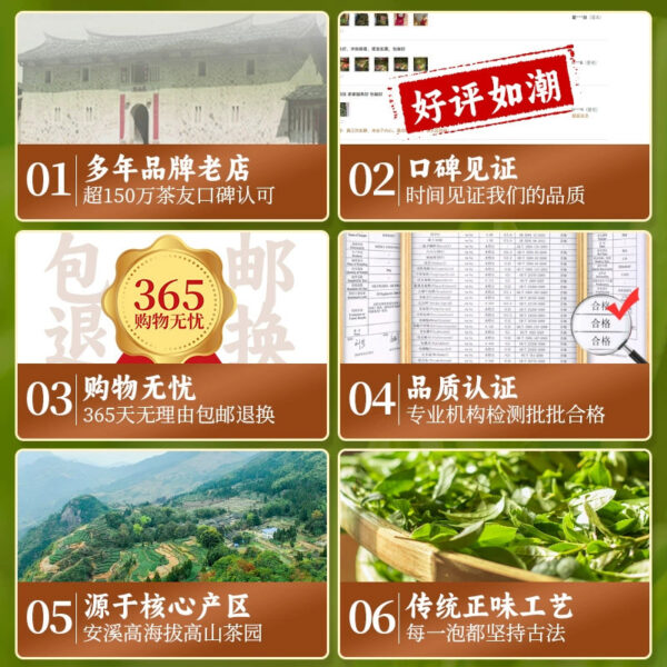 Zhongmin Hongtai Qingxiang Sende Zhengwei New Tea Premium Anxi Tieguanyin Gift Box Oolong Tea Tea Gift Box 500g - Image 4