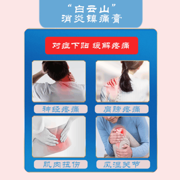 Baiyun Mountain Anti-Inflammation Analgesic Cream Neuralgia Rheumatism Shoulder Pain Sprain Arthralgia Muscle Pain Patch - Image 4