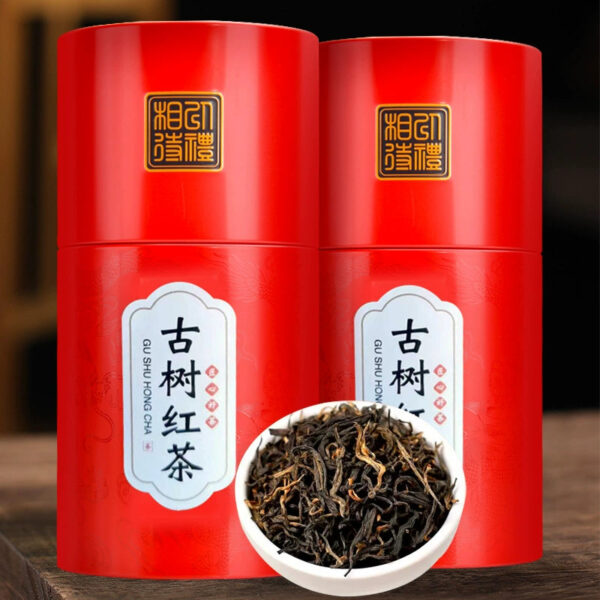Zhongmin Hongtai Zhengshan small species golden silk bud honey fragrant wild ancient tree black tea leaves 500g canned New Year's goods gift box - Image 2