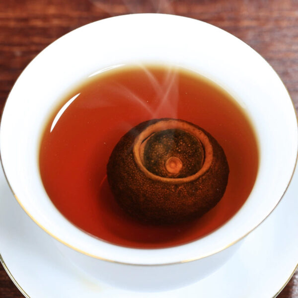 Raw sun-dried small green orange Yunnan Pu'er tea 8 years old Chen Palace cooked tea loose orange *****ngerine peel tea canned 100g - Image 4