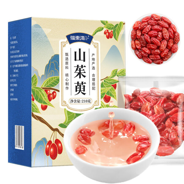 Fudonghai dogwood Chinese herbal medicine genuine new 210g seedless jujube peel mountain dogwood meat dried goods head stubble big fruit wholesale