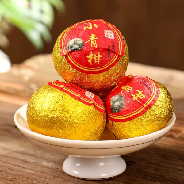 Zhongmin Hongtai Ripe Raw Sun Small Green Orange Palace Pu'er Tea Citrus *****ngerine Peel Xiaotuo Black Ripe Tea Gift Box 500g - Image 3