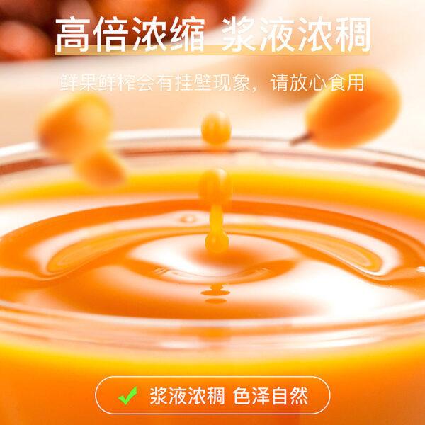 Fudonghai sea buckthorn puree 600ml/box sea buckthorn content whole fruit pulping Inner Mongolia fresh fruit freshly squeezed juice ready to eat - Image 4