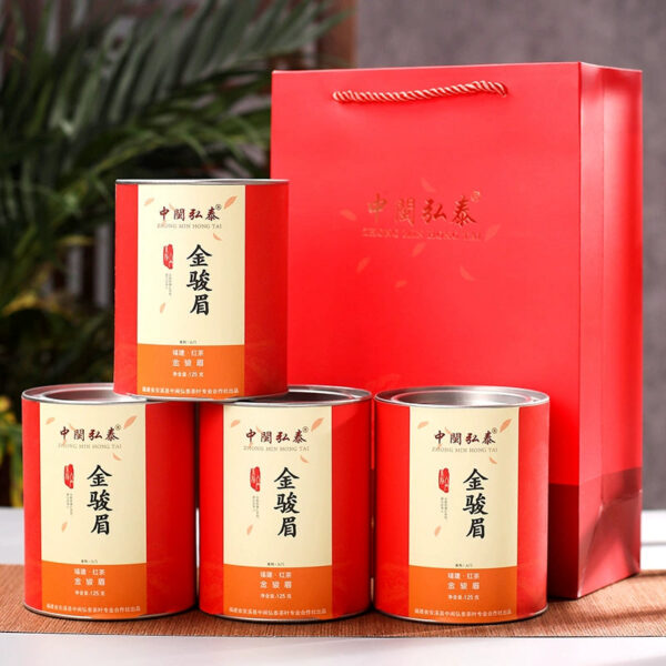Zhongmin Hongtai Jin Junmei black tea strong fragrance Wuyishan tea 2025 new tea canned 500g gift box - Image 5