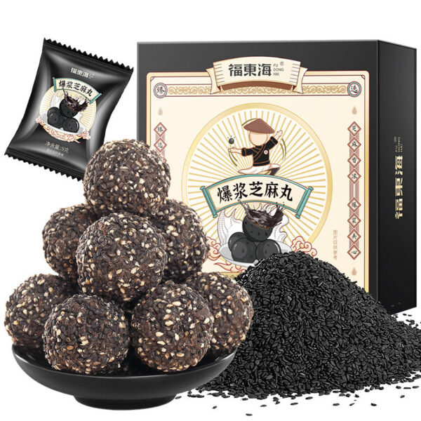 Fudonghai burst pulp black sesame balls 72 grams sandwich health pills independent packaging snacks no sucrose wholesale delivery