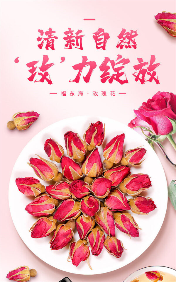 Fudonghai rose 110g dried flower tea dried rose petals red rose tea flower fruit tea health tea wholesale - Image 6