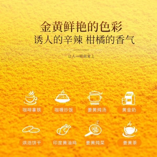 Fudonghai turmeric powder 120g edible baking materials curry seasoning dried ginger yellow spice seasoning wholesale - Image 4