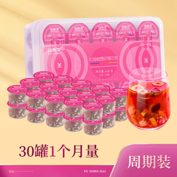 Fudonghai Red Ginseng Longan Rose Tea 24 Flavors Flower Beauty Tea Women's Ejiao Health Tea Flower and Herb Tea Wholesale