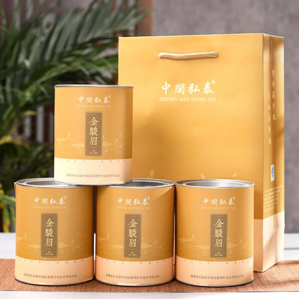 Zhongmin Hongtai New Tea Black Tea Honey Fragrant Jin Junmei Tea Spring Tea Fujian Specialty Gift Box Canned Gift Tea 500g - Image 5