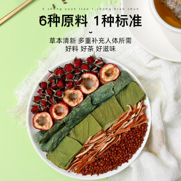 Fudonghai winter melon lotus leaf tea 120g/box, rose cassia seeds brewed flower tea, women's flower tea substitute tea - Image 3