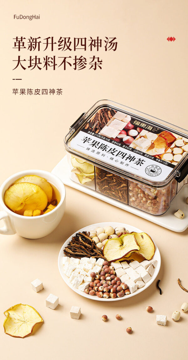 Fudonghai apple tangerine peel Sishen soup 270g mulberry sour plum soup ebony tea drink sugar-free health tea wholesale distribution - Image 6