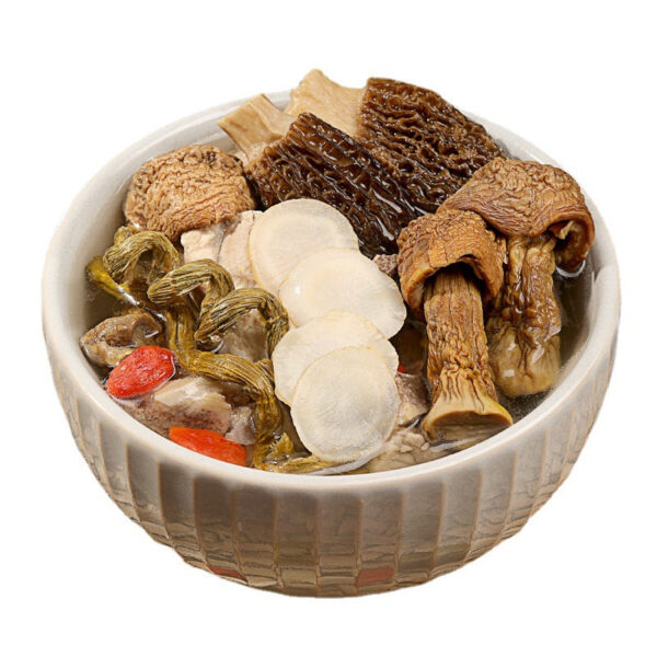 Fudonghai Four Pins Gift Box 265g Citigroup Ginseng, Dendrobium, Morchella, Agaricus Matsutake, Dried Shanzhen New Year's Soup, Gift - Image 5