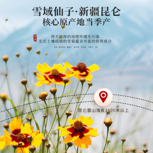 Fudonghai Kunlun Snow Chrysanthemum 50g Xinjiang High Altitude Fetal Chrysanthemum Soaked in Water Flower Tea Iceberg Wholesale One Piece Daifa WeChat - Image 4