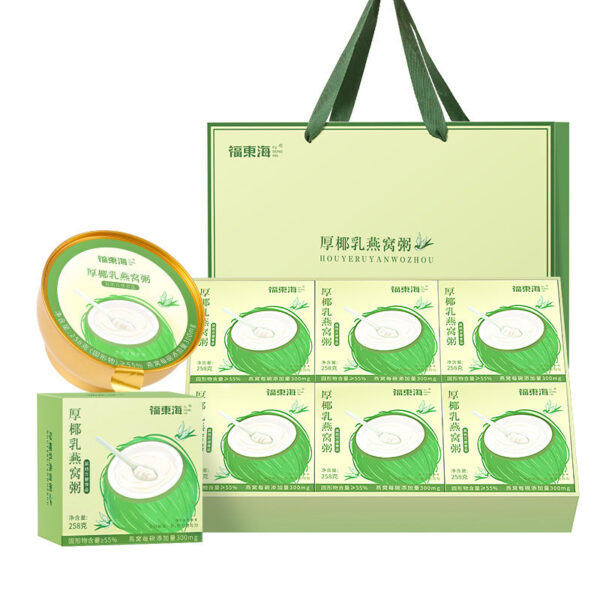Fudonghai thick coconut milk bird's nest porridge 258 * 6 bowls, ready-to-eat thick coconut milk oat bird's nest healthy meal replacement wholesale distribution