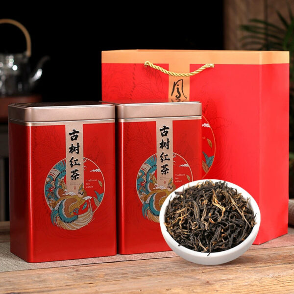 Zhongmin Hongtai Zhengshan small species golden silk bud honey fragrant wild ancient tree black tea leaves 500g canned New Year's goods gift box - Image 5