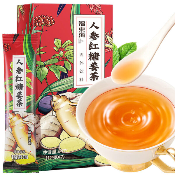 Fudonghai ginseng brown sugar ginger tea 84g Ejiao red dates wolfberry ginger tea aunt instant granular tea - Image 6