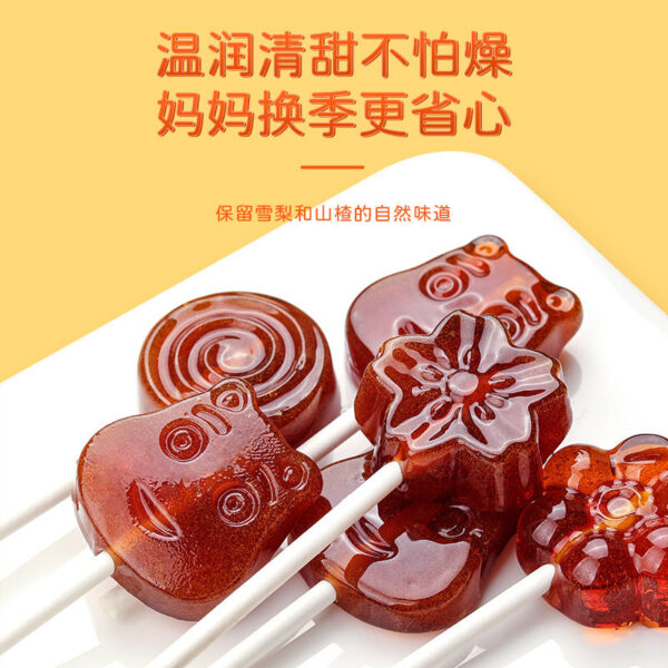 Fudonghai autumn pear paste lollipop 8g/can 10pcs, children's and baby snacks maltose hawthorn Sydney candy - Image 4