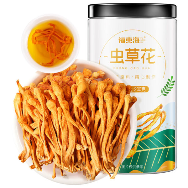 Fudonghai Cordyceps flower 200g North Cordyceps Jilin Golden Cordyceps militaris Cordyceps new goods Shanzhen dry goods soup wholesale