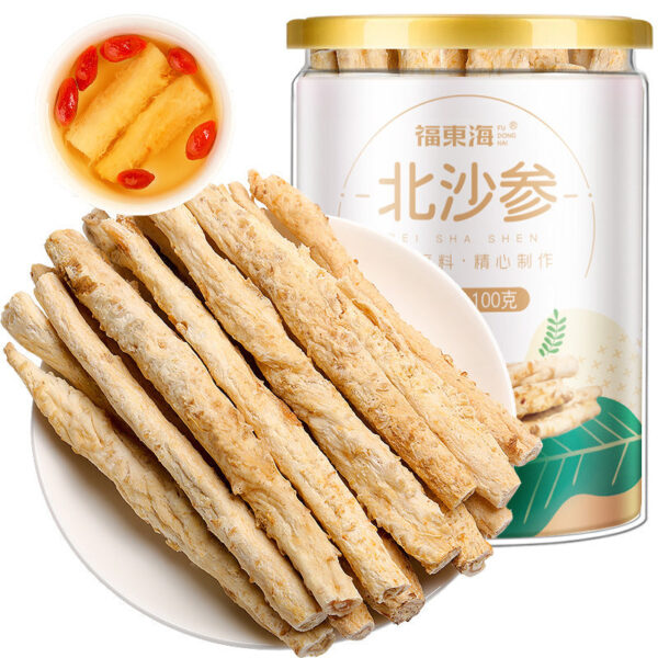 Fudonghai North Sand Ginseng 100g Canned Sand Ginseng Dried Yuzhu Chinese Medicinal Materials First-hand Source Dry Goods Wholesale Selected New Goods