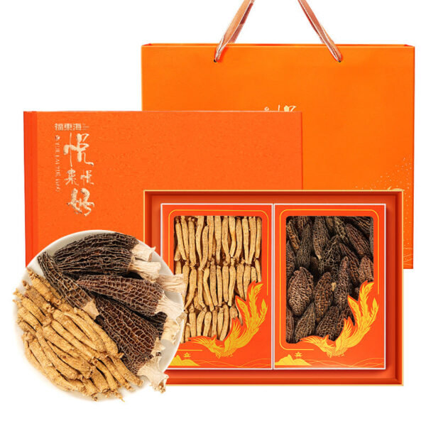 Fudonghai, American ginseng morels double gift box 240g/box, tonic gifts, Jiapin Mid-Autumn Festival gifts
