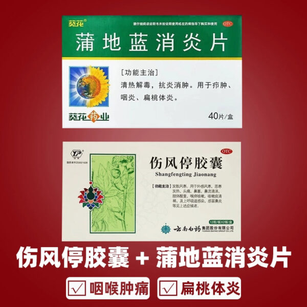 Sunflower Pudi Blue Anti-inflammatory Tablets Clears Heat and Detoxifies Sore Throat Inflammation Pharyngitis Tonsils Anti-inflammatories Sore Throat - Image 15