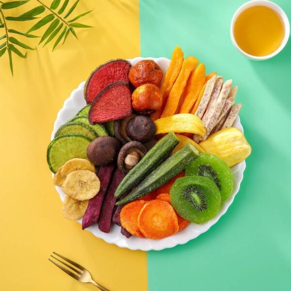 Comprehensive Fruit and Vegetable Crispy Assorted Dried Fruit and Vegetable Dried Mixed Pack Okra Shiitake Mushroom Crispy Mango Banana Slices Freeze-Dried Snacks - Image 4