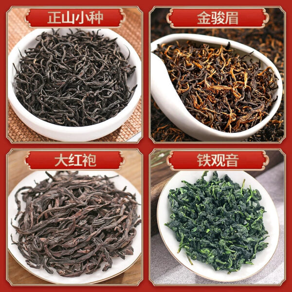 2025 New Tea Anxi Tieguanyin Luxiang Dahongpao Fujian Black Tea Jin Junmei Zhengshan Small Seed Canned Combination - Image 4