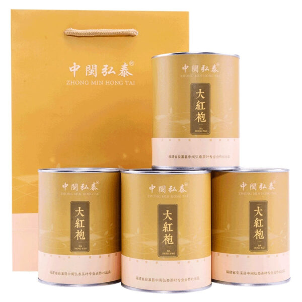 Zhongmin Hongtai Luxiang Dahongpao roasted fire charcoal roasted cooked tea Fujian Wuyishan Oolong tea gift tea box 400g - Image 2