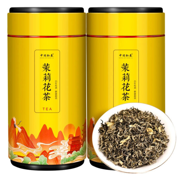 2025 New Spring Tea Zhongmin Hongtai Jasmine Tea Luxiang Premium Drink Green Bag Bulk Gift Box 500g - Image 2
