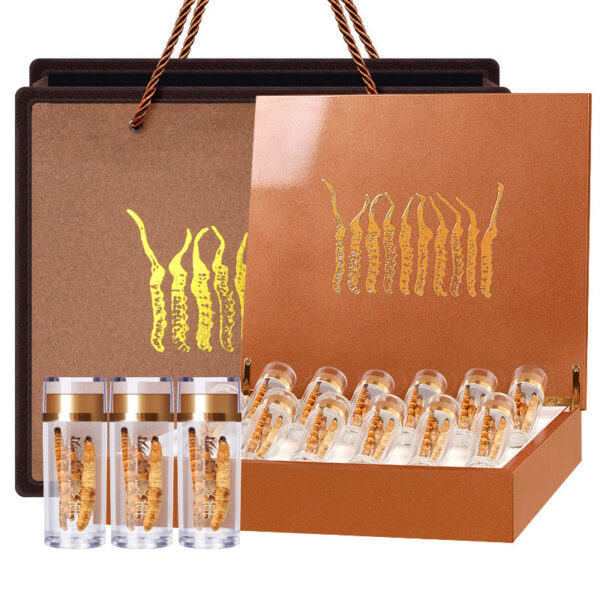 Fudonghai Cordyceps sinensis 10g gift box, Qinghai first season freeze-dried Cordyceps sinensis whole worm broken grass gift wholesale