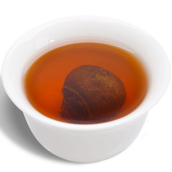 Zhongmin Hongtai Sheng drying small green orange Pu'er tea 8 years Chen Palace cooked Tuocha loose orange *****ngerine peel tea gift box - Image 3