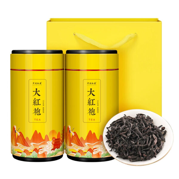 Zhongmin Hongtai Selected Fujian Dahongpao Tea Premium Rock Tea Charcoal Baked Oolong Tea Cinnamon Bulk Gift Box 250g - Image 2