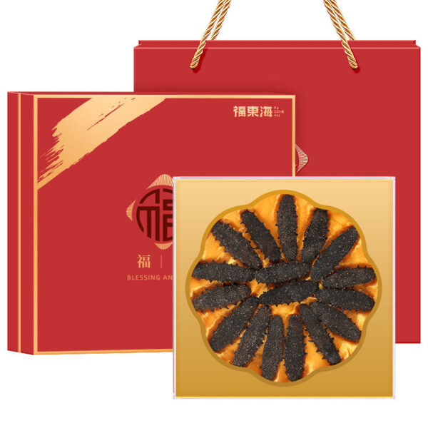 Fudonghai sea cucumber 100g80 heads Liao sea cucumber selected high-end dried sea cucumber gift box, dried seafood, Chinese New Year gifts