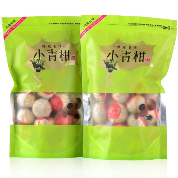 Raw sun-dried small green orange Pu'er tea, orange *****ngerine peel tea, Chen Palace cooked tea, bulk gift box, 500g green orange - Image 2