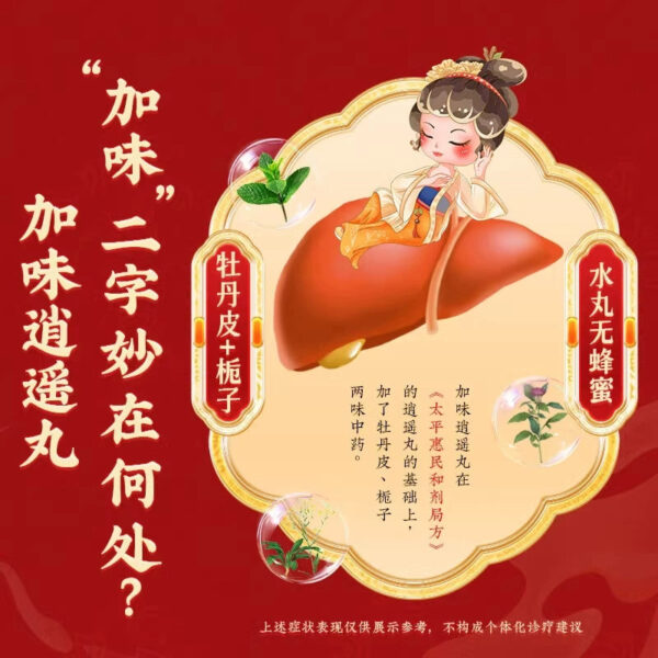 6 boxes] Tong Ren Tang Jiawei Xiaoyao Pill Gynecological medication to soothe the liver, strengthen the spleen, qi, irregular menstruation, distension and pain, nourish blood and regulate menstruation - Image 4