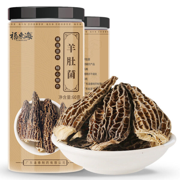 Fudonghai Morchella 60g/can South Specialty Morchella Dried Goods Cut Feet No Morchella Edible Mushroom Tonic