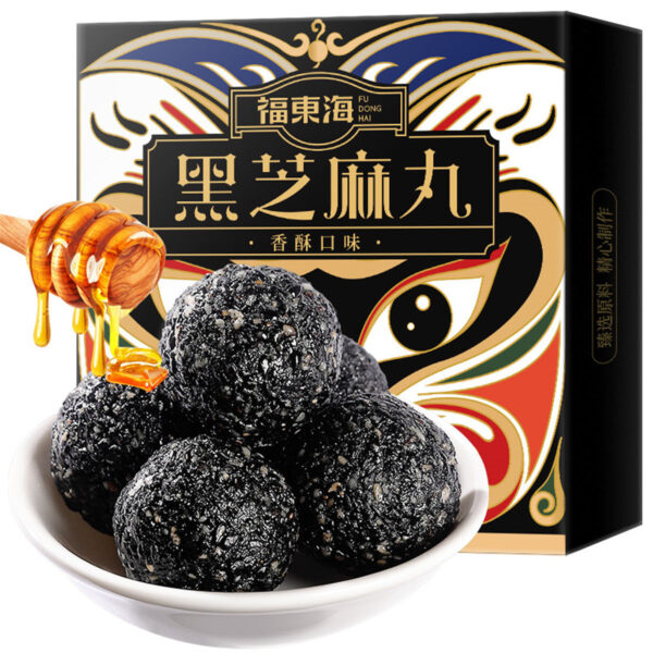 Fudonghai crispy black sesame pills 126g national style nine steamed nine sun ready-to-eat snacks wholesale distribution independent packaging - Image 5
