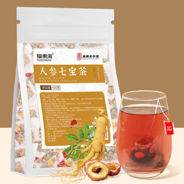 Fudonghai ginseng Qibao tea 100g, male health tea, mulberry wolfberry herbal tea, Guben tea wholesale distribution