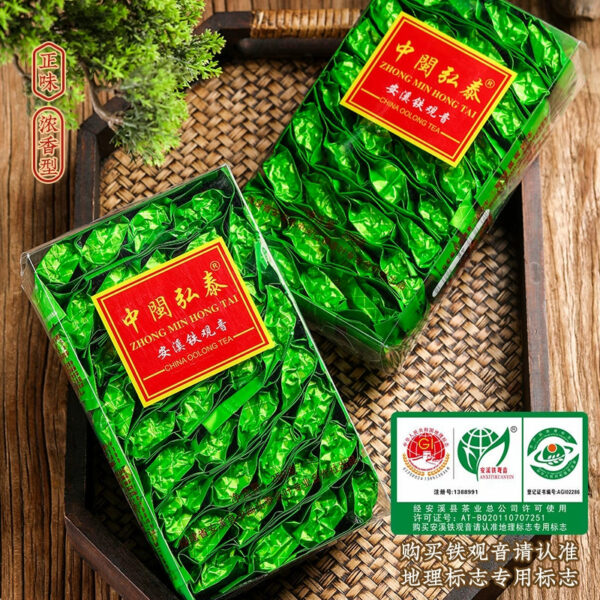 Zhongmin Hongtai Tea Premium Positive Orchid Fragrance Fujian Anxi Specialty Tieguanyin Oolong Tea Bag Boxed 250g - Image 4