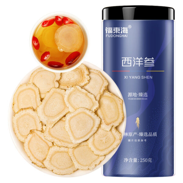 Fudonghai American Ginseng Slices 250g Changbai Mountain 0.8-1 Chinese Ginseng Slices Genuine Tea Wholesale