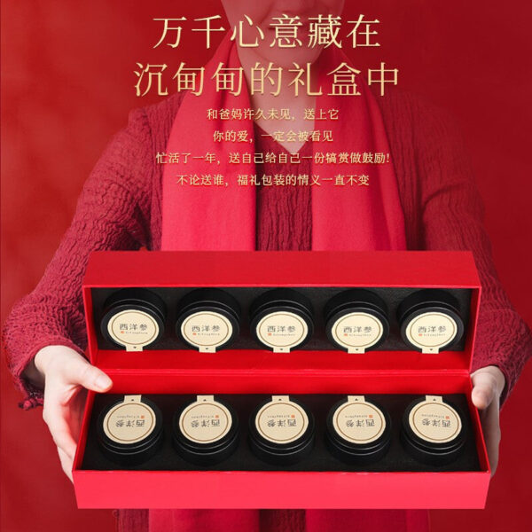 120g Fudonghai American ginseng small jar, American ginseng slices soaked in water, gift box, gift bag, gift wholesale - Image 3