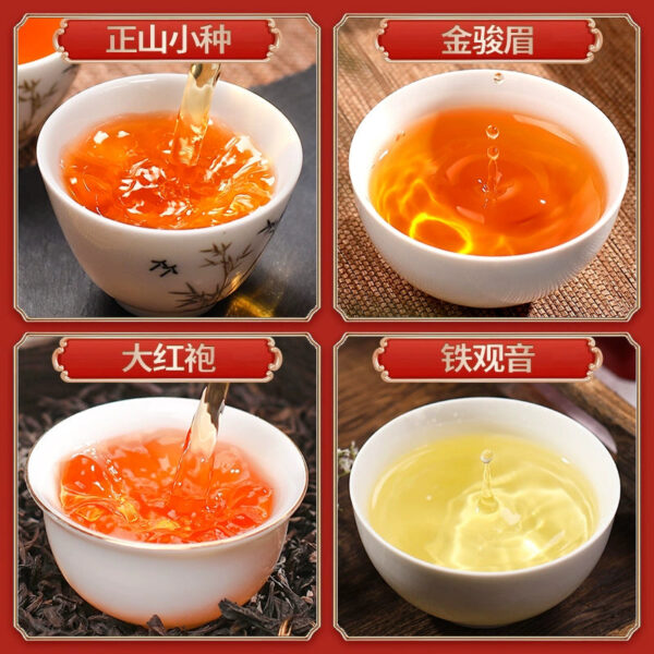 2025 New Tea Anxi Tieguanyin Luxiang Dahongpao Fujian Black Tea Jin Junmei Zhengshan Small Seed Canned Combination - Image 5