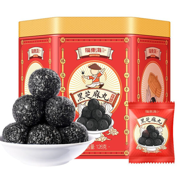 Fudonghai black sesame pills 126g ready-to-eat nine steamed nine sun nine made black sesame balls black beans honey snacks wholesale - Image 6