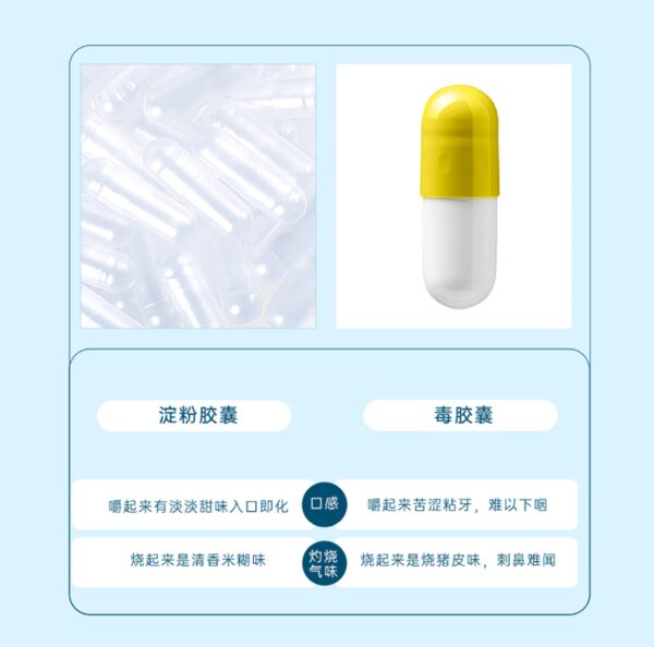 Starch empty capsules Plant edible hollow capsules Split medicinal 0 #transparent shell Stomach-soluble hollow capsules Send spoon - Image 2