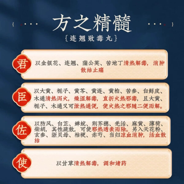 Tong Ren Tang Forsythia Biedu Pills Otitis Media Wind Heat Moisture Poison Rheumatoid Pimple Clearing Heat and Detoxifying Stool Secret Knot Flagship Store - Image 4