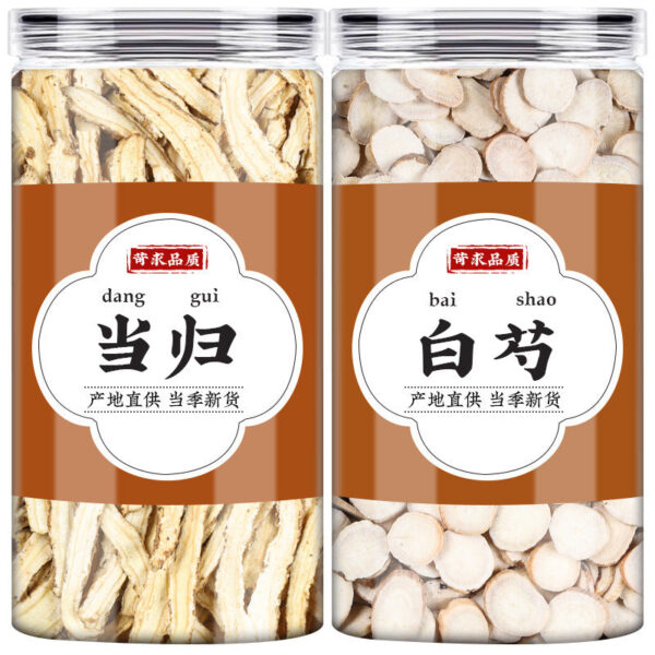 Angelica Baishao Chinese herbal medicine genuine brewed tea boiled water fresh selected raw materials Baishao tablets white spoon Angelica dried tablets wholesale - Image 5