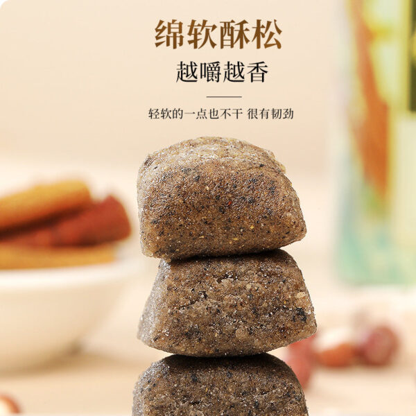 Fudonghai five-finger peach Poria cocos barley wet cake 250g lotus seed yam Gorgon ready-to-eat stomach meal replacement snacks wholesale - Image 3